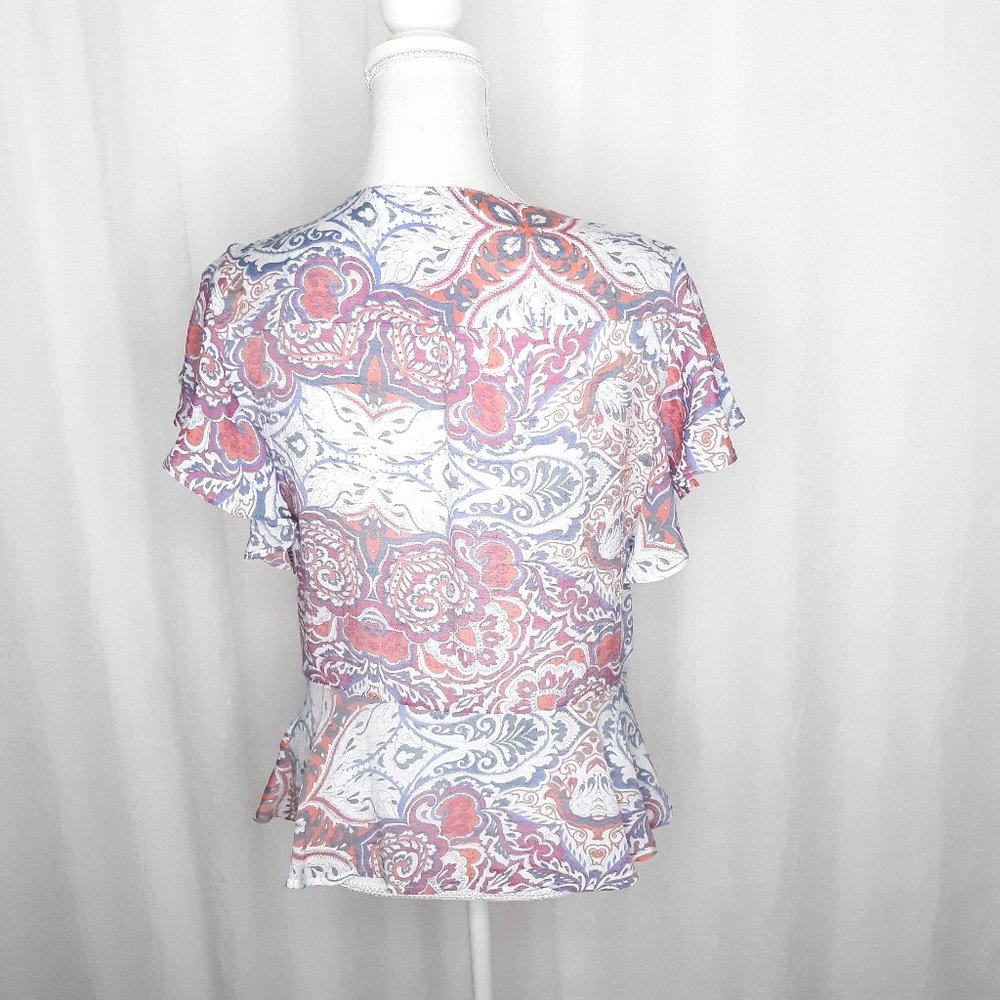 Nanette By Nanette Lepore Paisley Flutter Sleeve … - image 6